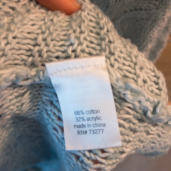 Sonoma Loose Cable Knit Sweater Light Blue Size Small - Picture 4 of 4